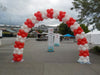 25 Foot Canada Day Red and White Balloon Arch