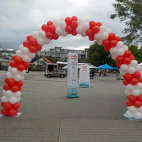 25 Foot Canada Day Red and White Balloon Arch