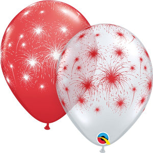 11 inch Canada Day Fireworks Balloons with Helium and Hi Float