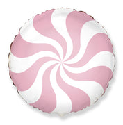18 inch Candy Swirls Pastel Pink Foil Balloons