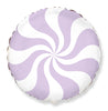 18 inch Candy Swirls Pastel Violet Foil Balloons