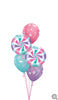 Christmas Candy Pastel Swirls Balloons Bouquet