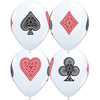 11 inch Casino Playing Cards Balloons with Helium and Hi Float