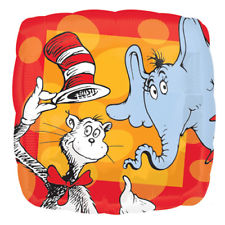 18 inch Dr Seuss Cat in the Hat Foil Balloon with Helium