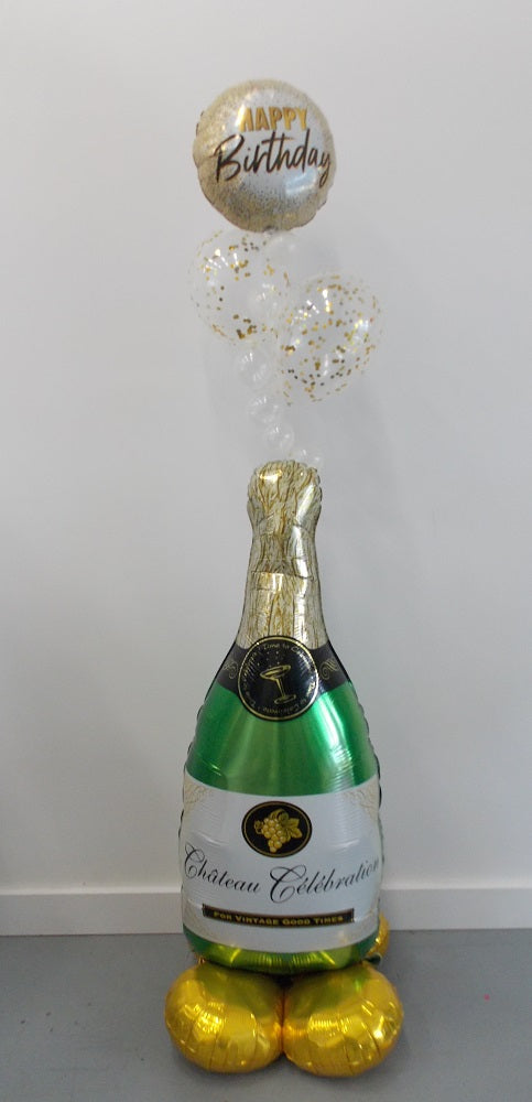Champagne Airloonz Birthday Balloon Bouquet