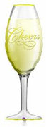 Champagne Glass Cheers Foil Balloon with Helium and Weight