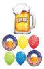 Birthday Beer Mug Cheers Balloon Bouquet with Helium and Weight