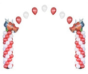 Chinese New Year Dragon Balloon Columns Arch