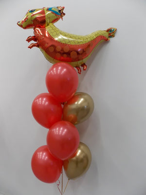 Chinese New Year Dragon Balloon Bouquet of 8