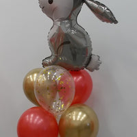 Chinese New Year Rabbit Balloon Bouquet of 7 with Helium Weight