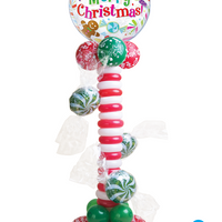Christmas Candy Gingerbread Man Balloon Column