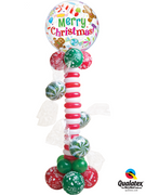 Christmas Candy Gingerbread Man Balloon Column
