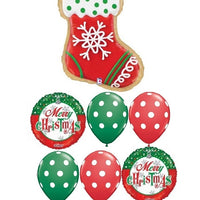 Christmas Cookie Stocking Balloons Bouquet