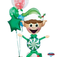 Christmas Elf Balloons Stand Up Bouquet