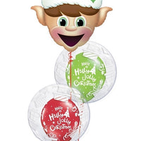 Christmas Elf Presents Bubble Balloons Bouquet