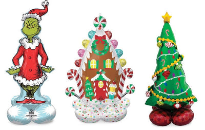 Christmas Grinch Gingerbread Tree Airloonz Balloons Bundles Package