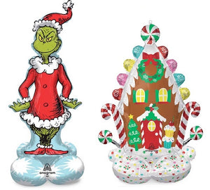 Christmas Grinch Gingerbread House Airloonz Balloon Bundles Package