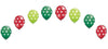 Christmas Lime Red Green Big Polka Dots Pearl Balloon Arch