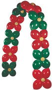 Christmas Red Green Links Balloon Arch