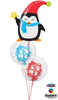 Christmas Penguin Bubble Balloons Bouquet