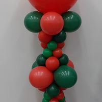Christmas Red Green Balloon Column