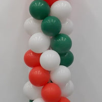 Christmas Red White Green Balloon Column