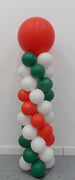 Christmas Red White Green Balloon Column