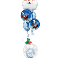 Christmas Santa Claus Balloons Bouquet Stand Up Helium Weight