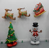Christmas Tree Santa Reindeers Snowman Balloon Decorations