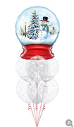 Christmas Snow Globe Snowflakes Balloons Bouquet
