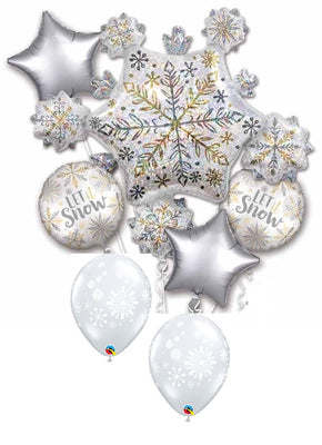 Christmas Snowflakes Let it Snow Balloon Bouquet