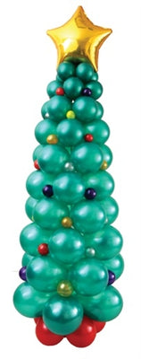 Christmas Tree Green Balloon Column