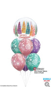 Christmas Tree Snowflakes Chrome Balloons Bouquet