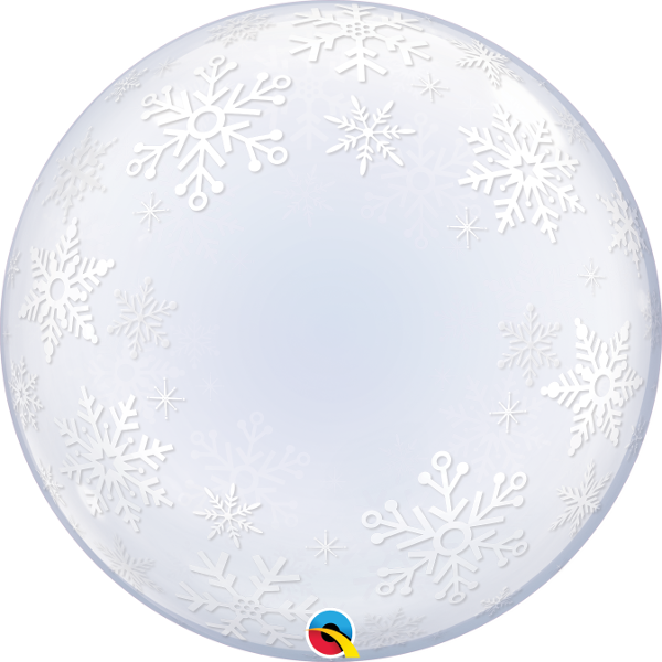 24 inch Christmas Snowflakes Deco Bubble Balloon