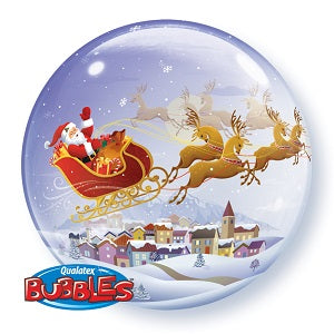 22 inch Christmas Santa Claus Reindeer Bubble Balloons
