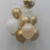 Chrome Gold Bubbles Gumball Balloons Bouquet
