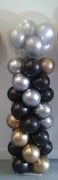 6 Foot Gumball Chrome Silver Gold Pearl Black Balloon Column