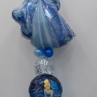 Cinderella Birthday Confetti Sparkle Balloon Stand Up