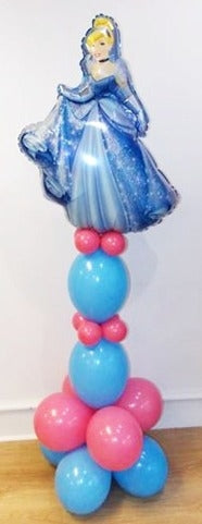 Cinderella Balloons Balloon Stand Up with Helium and Weight