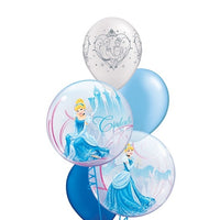 Cinderella Bubble Birthday Balloons Bouquet