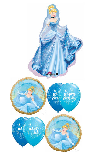 Cinderella Once Upon A Time Birthday Balloon Bouquet