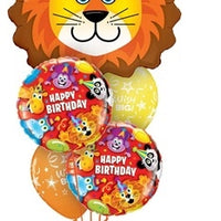 Circus Jungle Lion Happy Birthday Balloon Bouquet