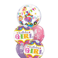 Circus Birthday Girl Bubble Balloon Bouquet