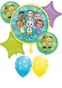 Cocomelon Birthday Balloon Bouquet with Helium and Weight