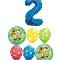 Cocomelon Pick An Age Blue Number Birthday Balloons Bouquet