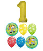 Cocomelon Pick An Age Gold Number Birthday Balloons Bouquet