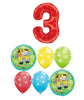 Cocomelon Pick An Age Red Number Birthday Balloons Bouquet