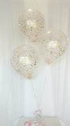 16 inch Confetti Balloon Bouquet of 3 with Helium and Weight