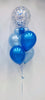 18 inch Confetti Balloon Bouquet of 5 with Helium and Weight
