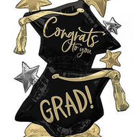 Graduation Congrats Grad Star Clusters Airloonz Balloon AIR FILLED ONLY